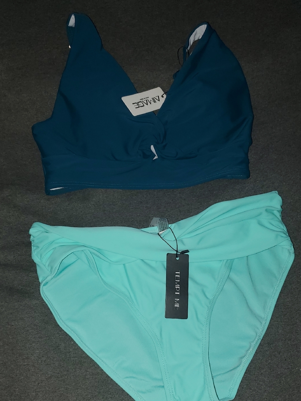 Teal & Aqua Two-Piece Swim Set
